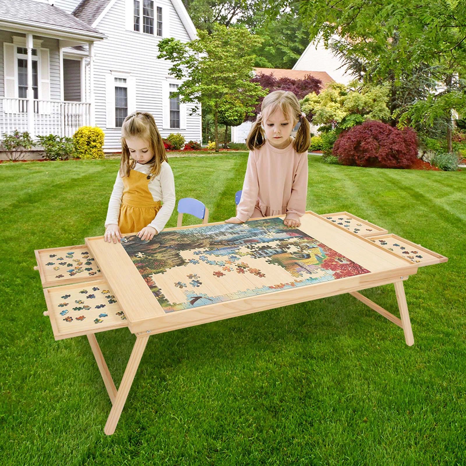 2000 pieces wood jigsaw puzzle table