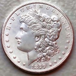 1879-S AU/UNC MORGAN SILVER DOLLAR 90% $1 COIN US #W629