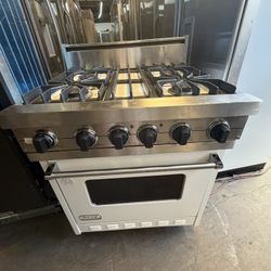30” Viking Gas Range White 