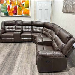 Brand New Brown Recliner Living Room Set