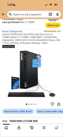 Lenovo ThinkCentre Tiny M70q