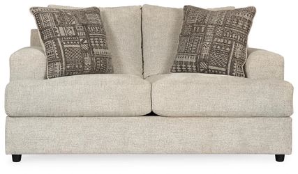 Comfy Light Gray Loveseat / Compact Sofa