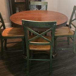 Wood Table 4 Chairs