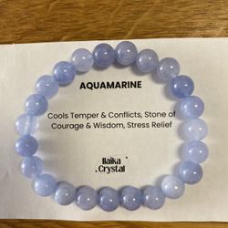 Aquamarine Crystal Bracelet 