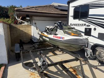 2021 Sea-Doo Fish Pro personal watercraft. 143 hours of operation. Complete with all accessories; trailer not included. Includes a cover and Garmin na