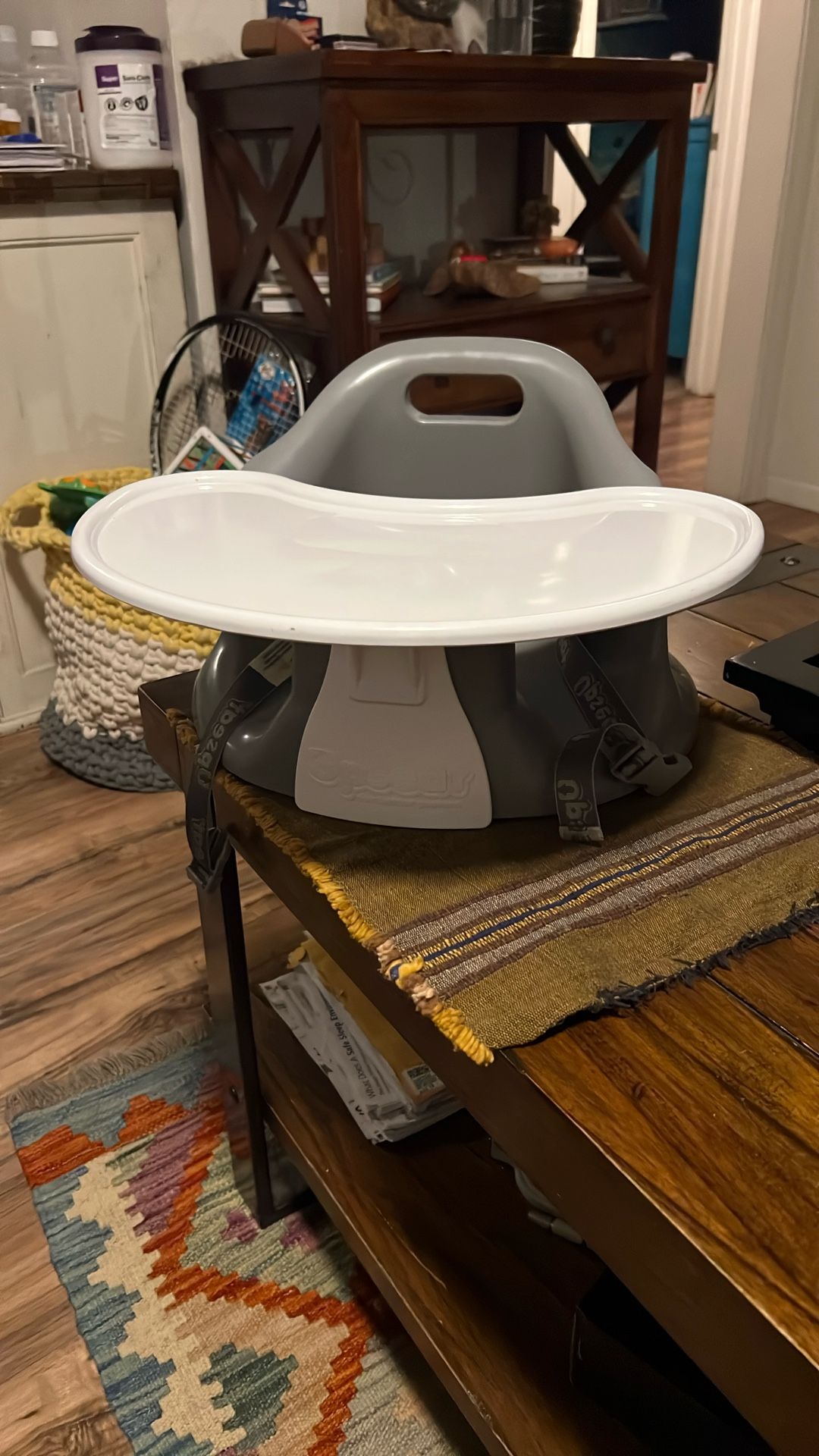 Upseat Floor And Booster Seat With Tray.