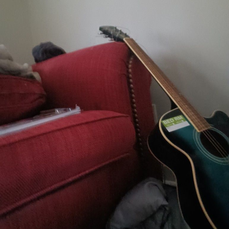 Blue Acoustic Guitar