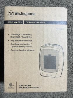 Heater , Westinghouse Ceramic Heater with Adjustable Thermostat Comfort Control