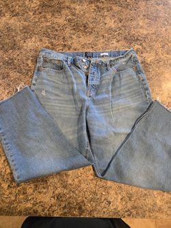 J.Crew blue high rise straight jeans Size 32"