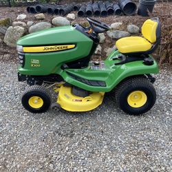 John deere x300 online bagger system