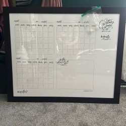 3 Month White Board Calendar