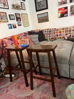 Wooden barstools