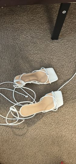 White Strappy Heels