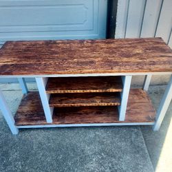 Coffee Table Or TV Stand 4ft Rustic Wood And Metal