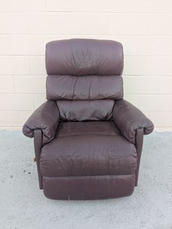 Dark Brown Leather Recliner Chair