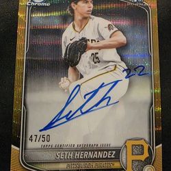 2025 Bowman Draft- 1st Bowman Seth Hernandez Gold Auto