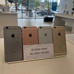 Apple iPhone 6s Unlocked-90 Day Warranty-$1 DOWN-NO Credit Needed