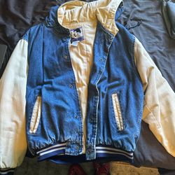 Todays News Varsity Denim Jacket