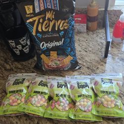 Tortilla Chips And Freeze Dried Sour Candy