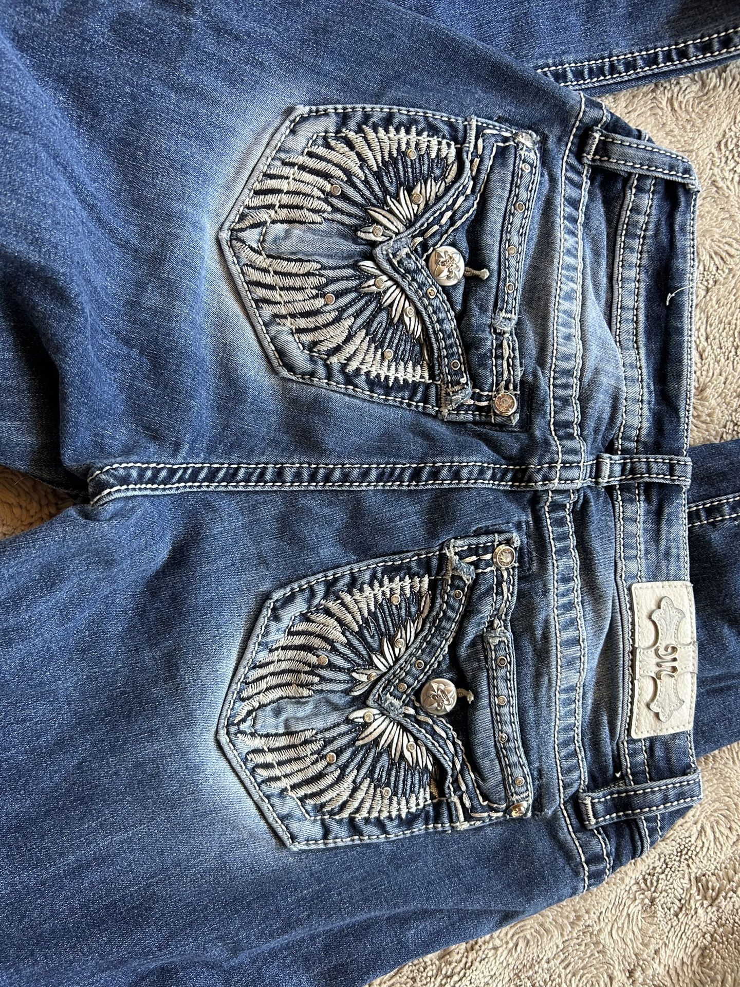 Miss Me Jeans Size 29, Hemmed Inseam