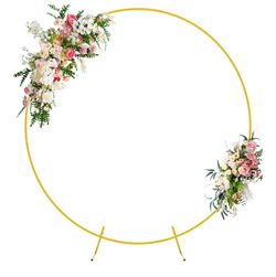 Gold Metal Round Wedding Arch Stand