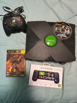 Original Xbox Console with Controller and Games