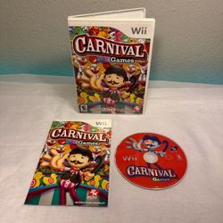 Carnival Games (Nintendo Wii, 2007) - CIB Complete In Box Tested & Works Game