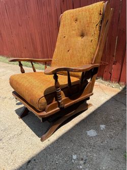 Vintage Solid Wood Platform Rocking Chair – Project Piece
