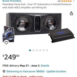 10in Subwoofer And Amp Combo