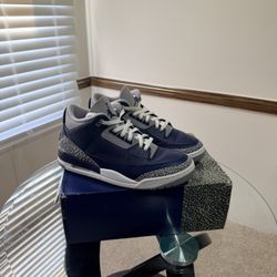 Jordan 3 Retro Blue Leather Grey Suede 