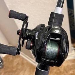 Saltwater Fishing Rod + Reel Baitcasting Combo, used once, left handed