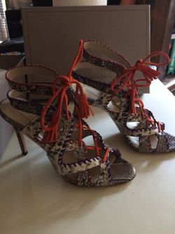 Size 6 Leather ladies dress shoes multi color