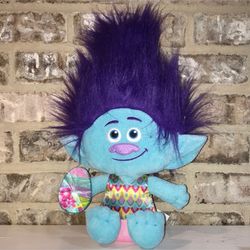 dreamworks troll purple hair stuffed animal