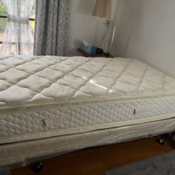 Twin Mattress & Box Spring & Metal Frame