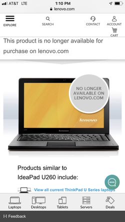 EUC Lenovo U260 Orange Laptop