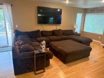 Sectional couch and ottoman