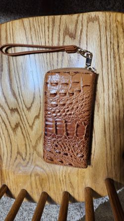 Leather wristlet.