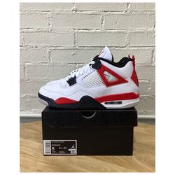 Jordan 4 Retro Red Cement — Sizes 10.5