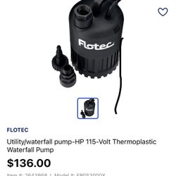 Flotec 4/10 HP Waterfall Utility Pump FPOS3000X