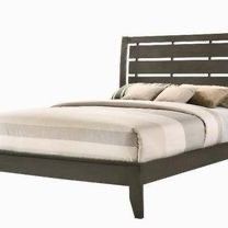 Brand New Grey Wooden Bed