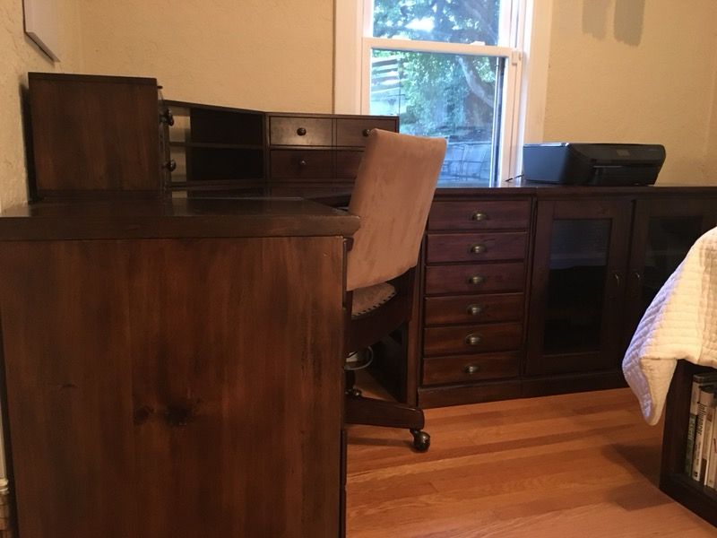 Pottery Barn Printers Corner Desk Set