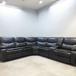 Grey Sofa Sectional - Manual Recliners - BRAND NEW