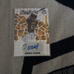 Signed O’Neil Cruz Baseball Card