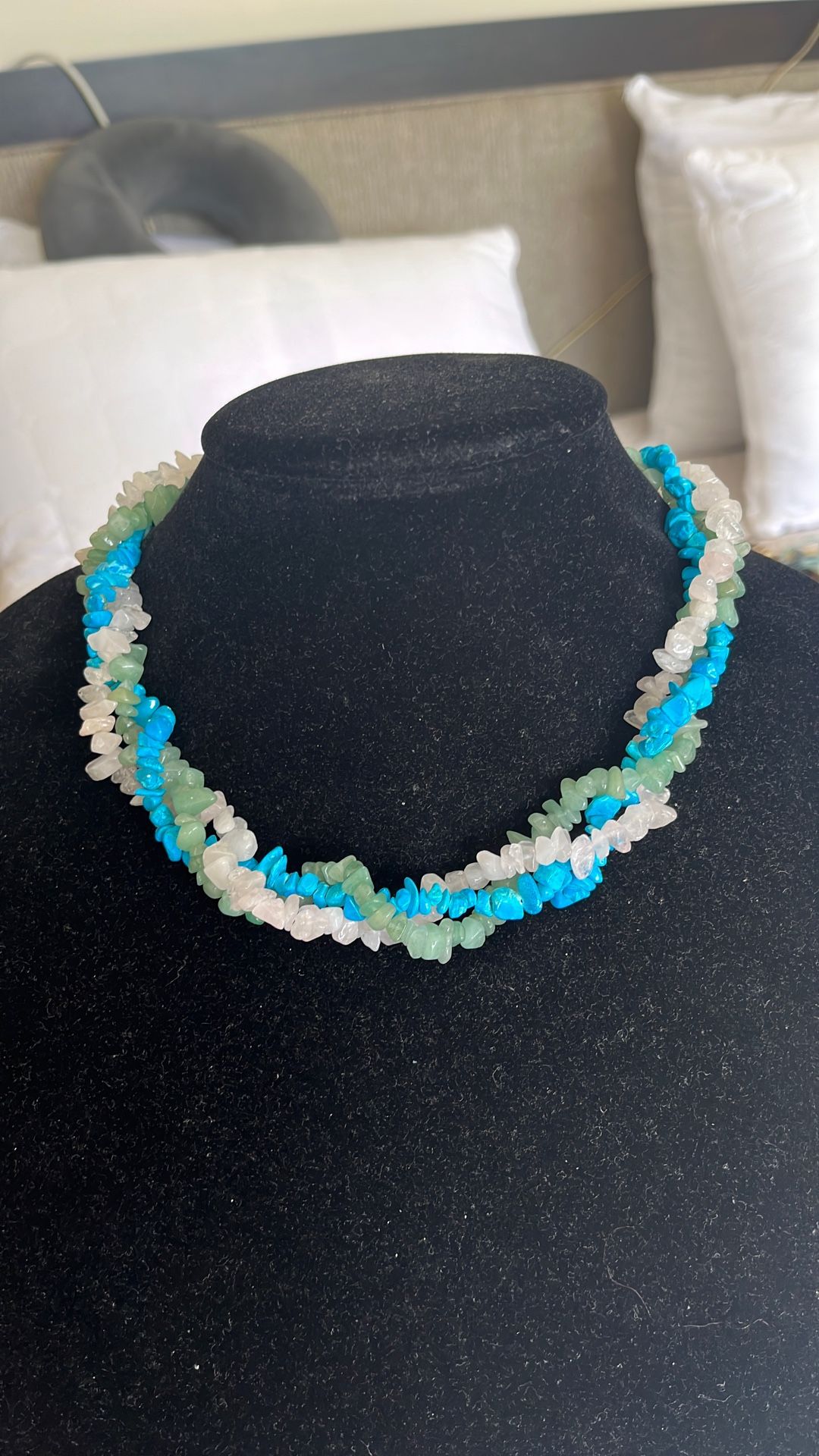 Vintage Necklace With 3 Kind Of Beads