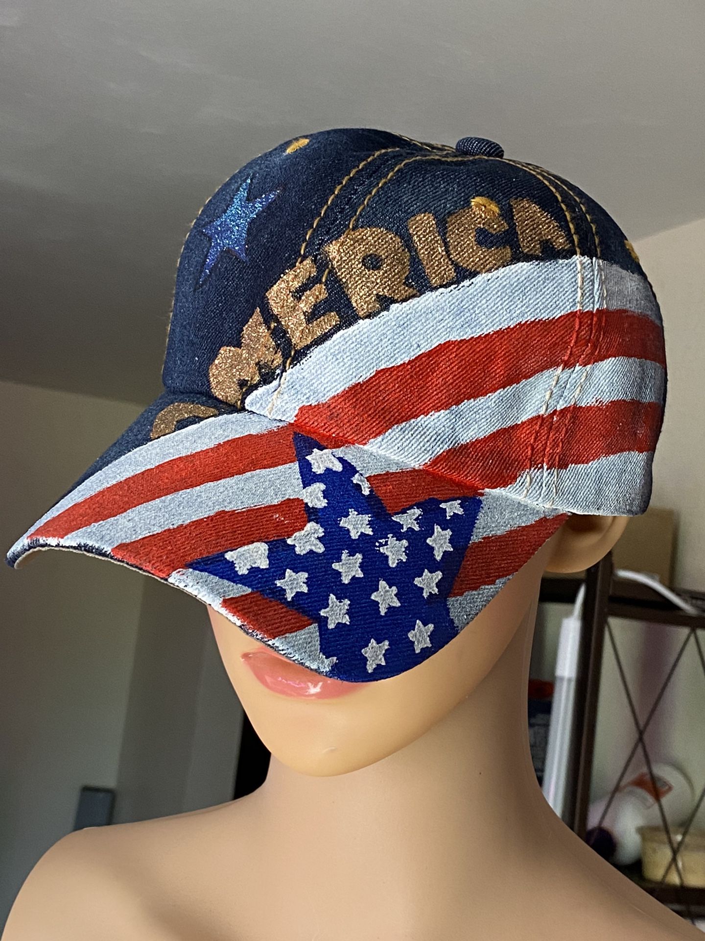 STYLE #6-AMERICA. CUTE HAT W/SEMI BLING. SHINES & SHIMMERS IN THE LIGHT.