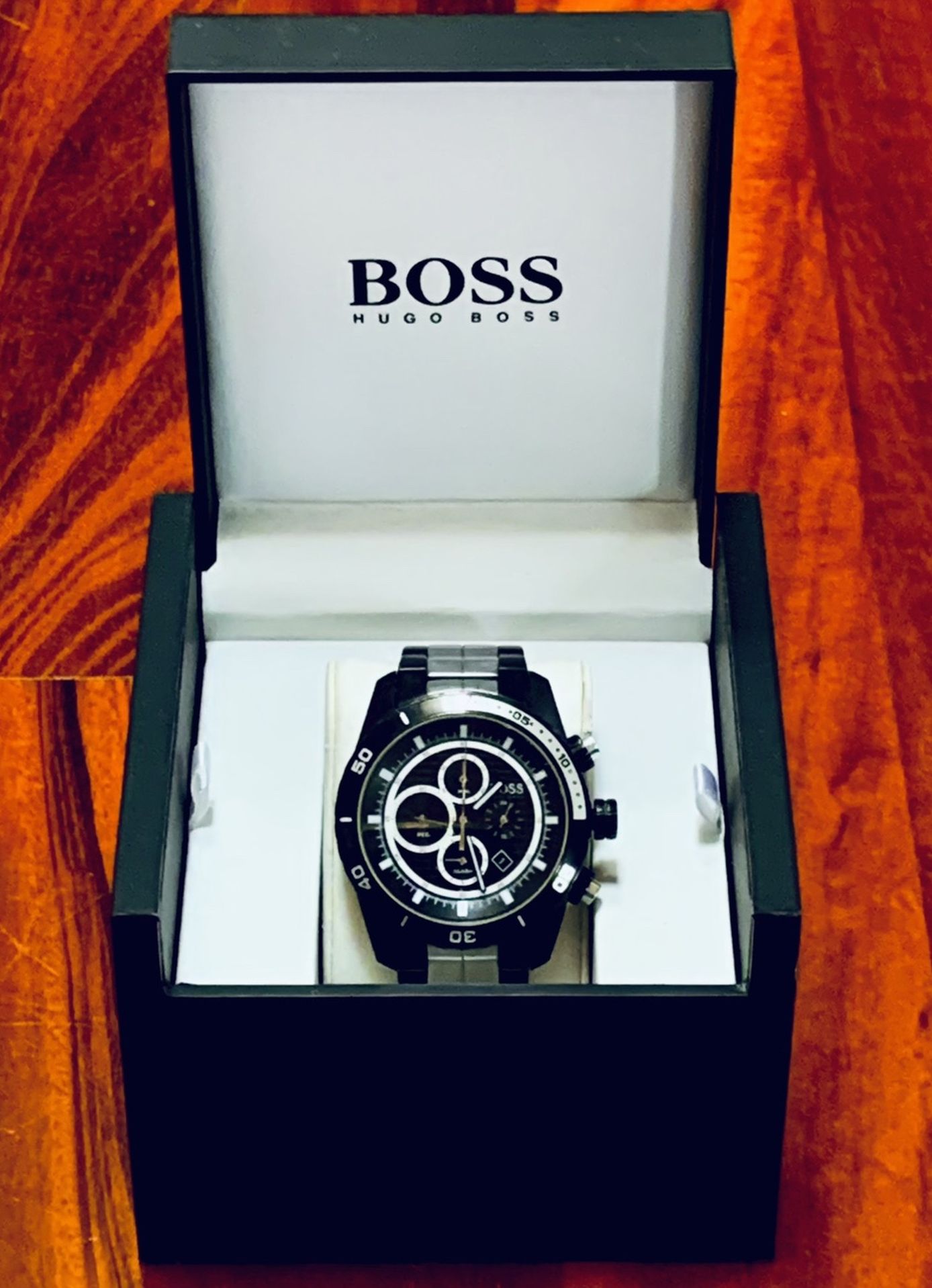 Hugo BOSS | Men's Chronograph - Hero Black Ion-Plated | Stainless Steel Watch | Excellent Condition!