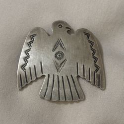 Vintage Thunderbird Silver Pin Brooch