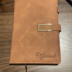 Wedding Officiant Leather Notebook 
