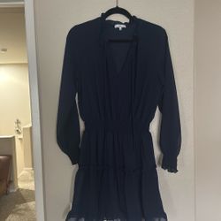 Navy Blue Mini Dress