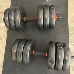 Adjustable dumbbells